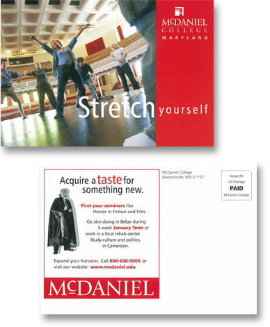 stretch yourself postcard